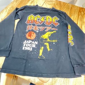 AC/DC Japan Tour 1981 Black Long Sleeve Tshirt